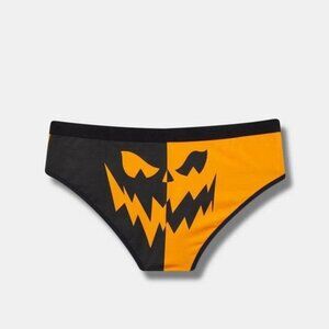 Torrid - Cotton Mid-Rise Hipster Panty in Jack-O-Lantern Orange & Black​​​​